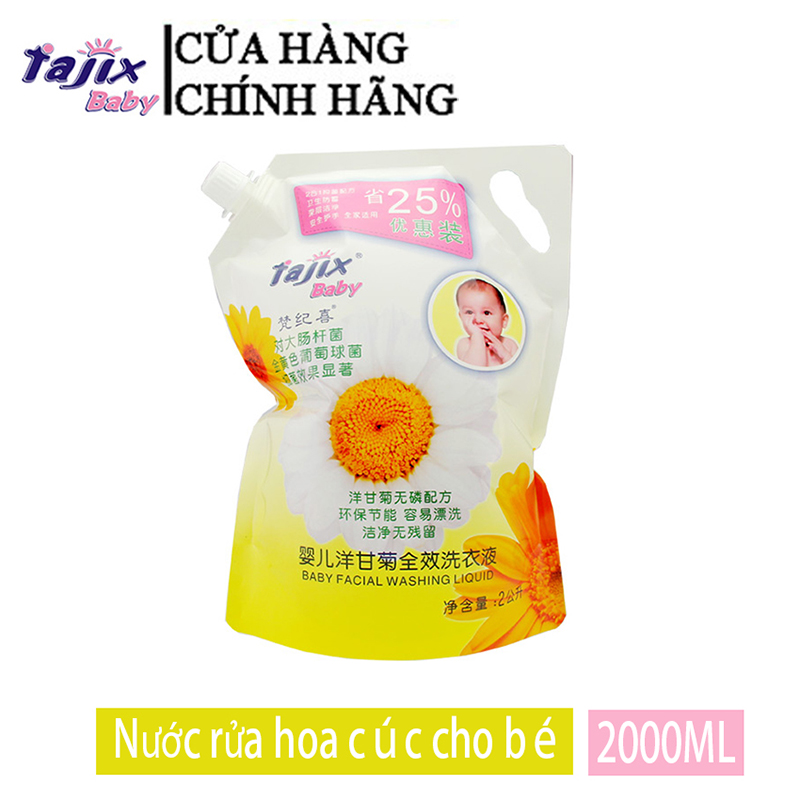 Fajix nước giặt quần áo cho bé hương hoa cúc 2000ml