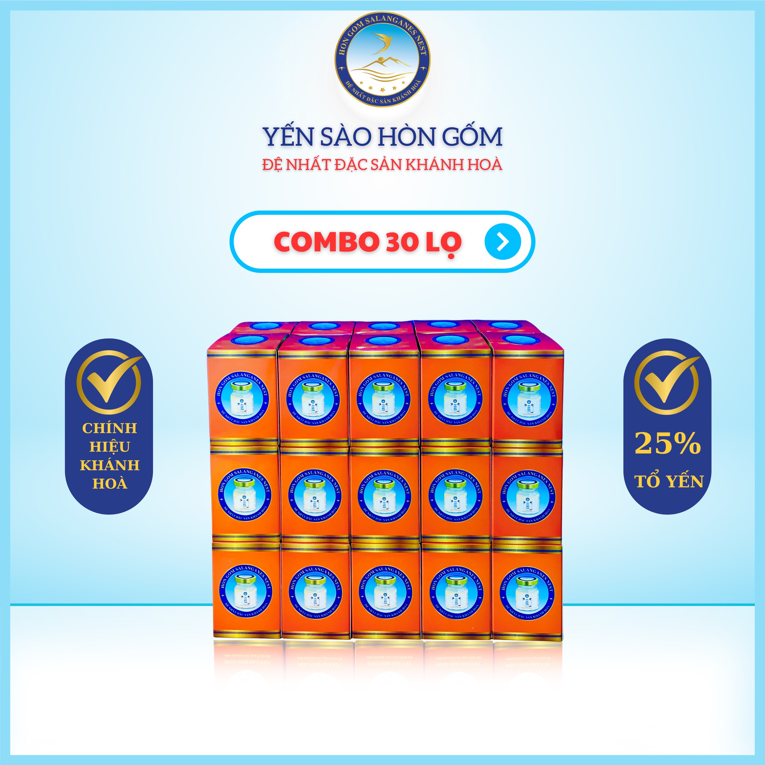 Nước yến sào đông trùng hạ thảo - hg salanganes nest - yến sào hòn gốm chính hiệu khánh hòa
