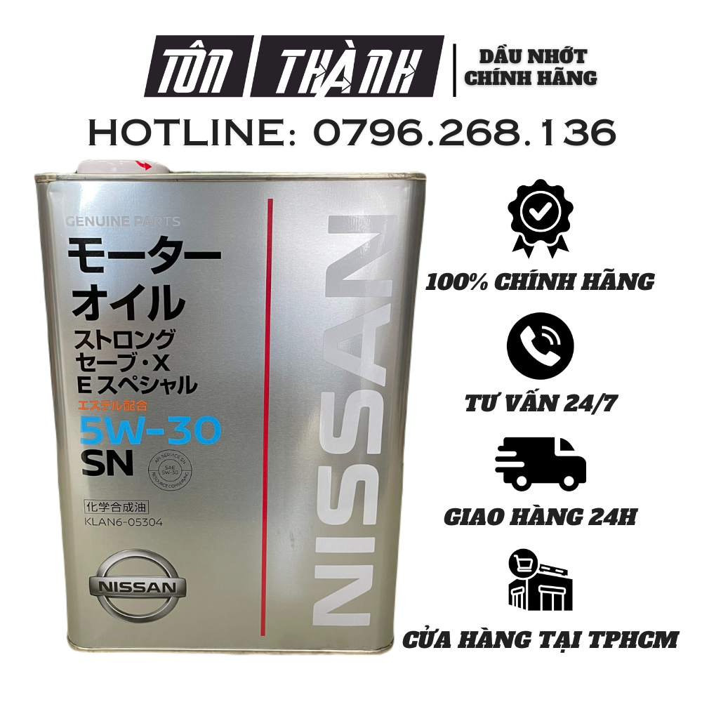 Dầu nhớt động cơ tổng hợp nissan 5w30 api sn