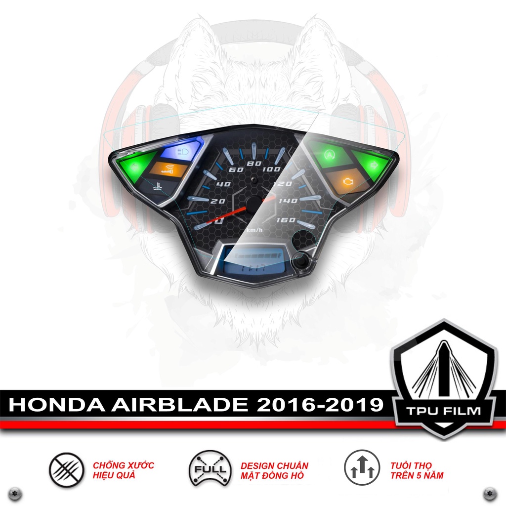 Miếng dán mặt đồng hồ xe AB 2020 - 2023 bảo vệ mặt đồng hồ xe Airblade 2020  - 2023- Miếng dán PPF bảo vệ mặt đồng hồ xe - MixASale