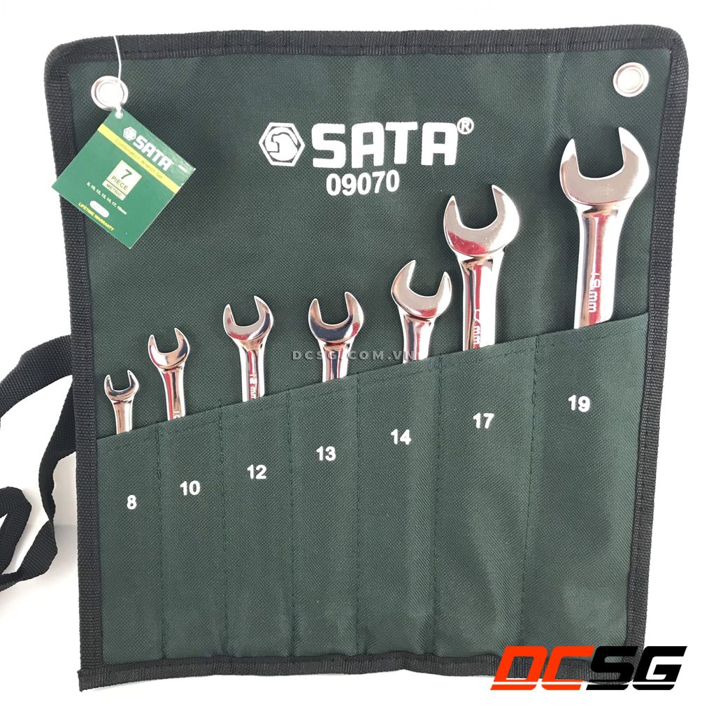 Bộ cờ lê vòng miệng 7 chi tiết sata 09070