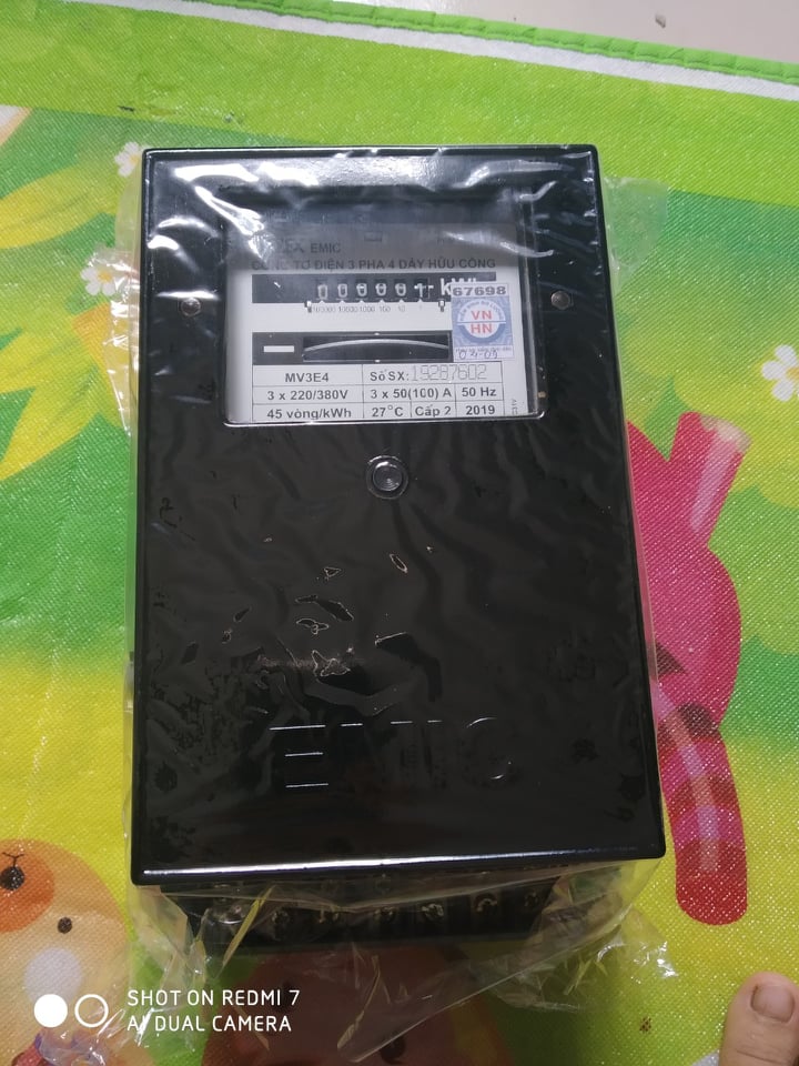 [ HỖ TRỢ 30K SHIP đầy đủ giấy tờ kiểm định ] CÔNG TƠ ĐIỆN 3 PHA EMIC TRỰC TIẾP 10 (40)A / ĐỒNG HỒ 3 PHA 40A