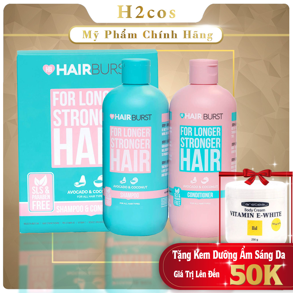 Dầu gội xả HairBurst kích thích mọc tóc - phục hồi tóc hư tổn - dưỡng tóc chắc khỏe - phù hợp với nhiều loại tóc