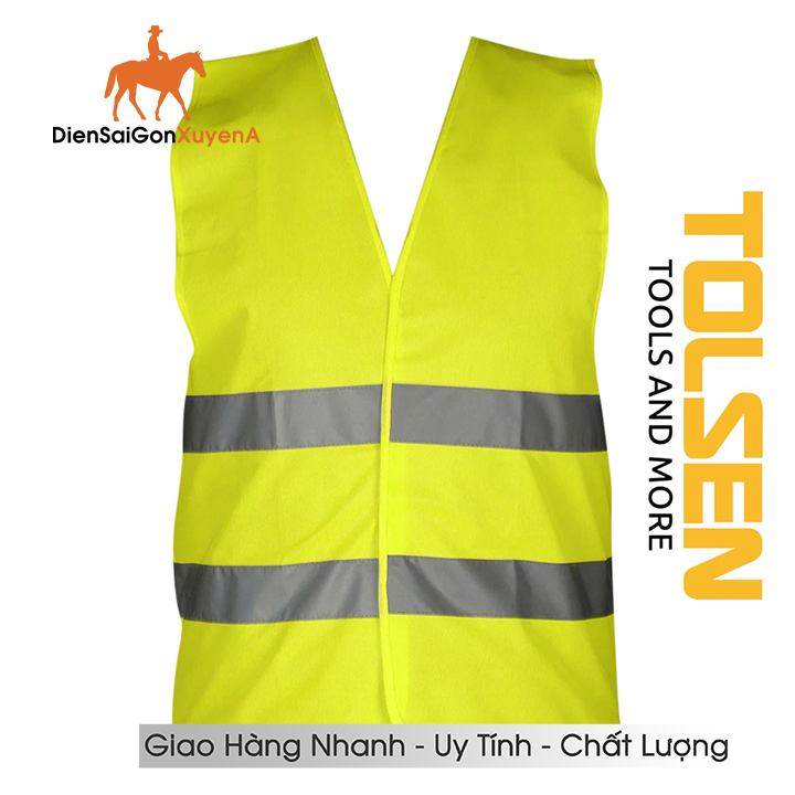 Áo ghile - áo bảo hộ lao động phản quang không tay xxl tolsen 45094 - điện sài gòn xuyên á