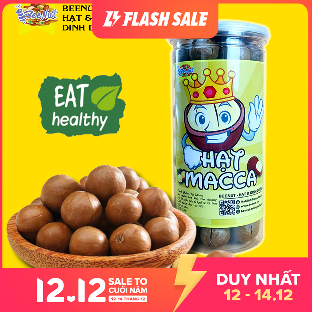 Hạt macca nứt vỏ 500g - hạt to, đều chất lượng chuẩn macca úc hạt dinh dưỡng beenut