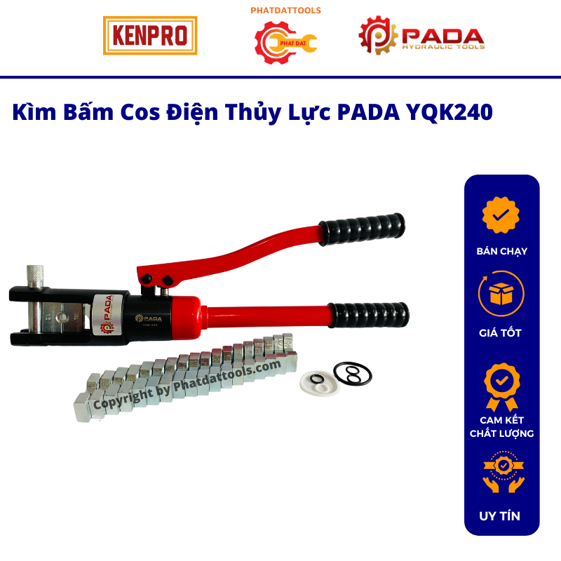 Kìm Bấm Đầu Cos Điện Thủy Lực YQK240-Phạm vi ép 16-240mm2
