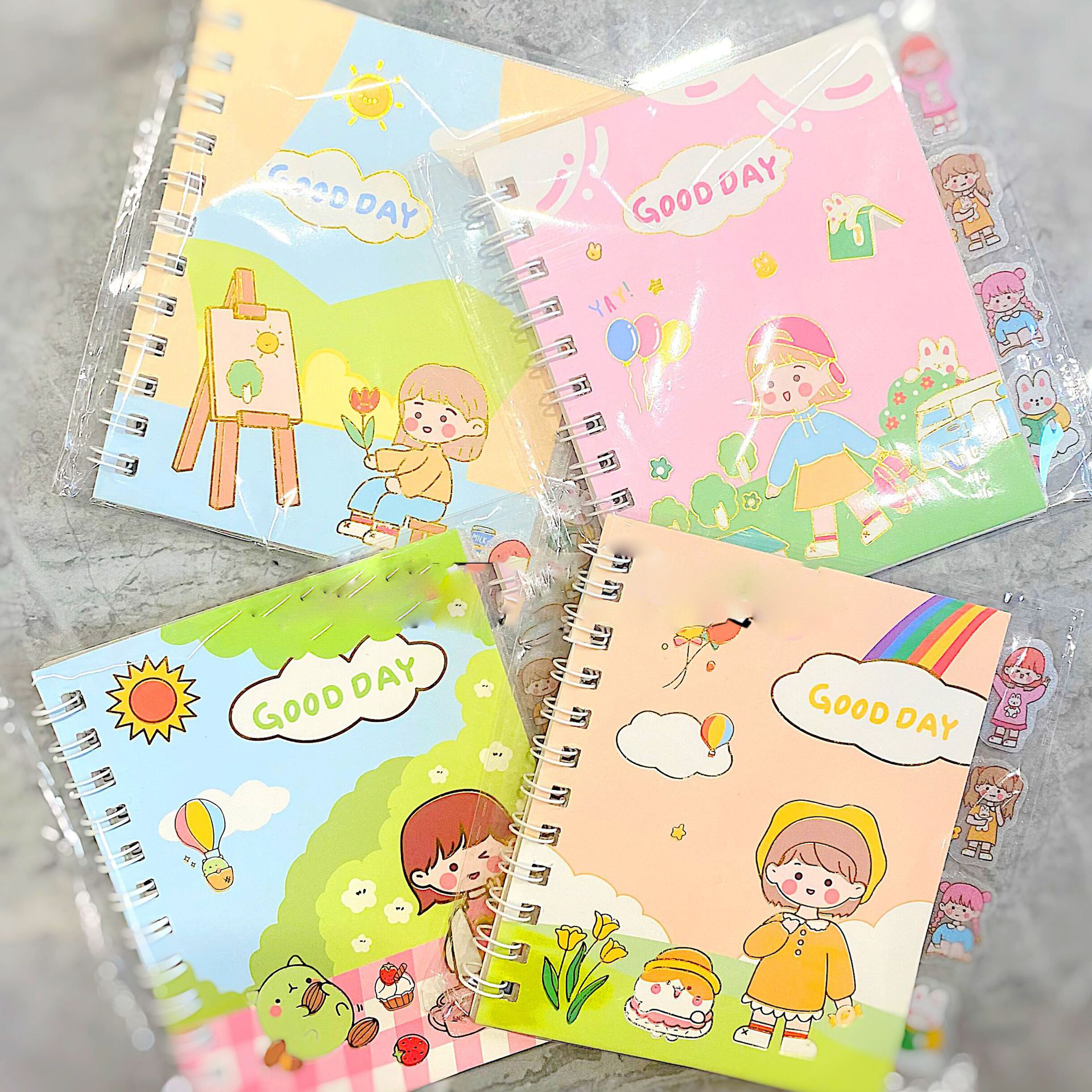 Set sổ sticker trong suốt, sổ sticker 12 trang sticker pvc dễ thương