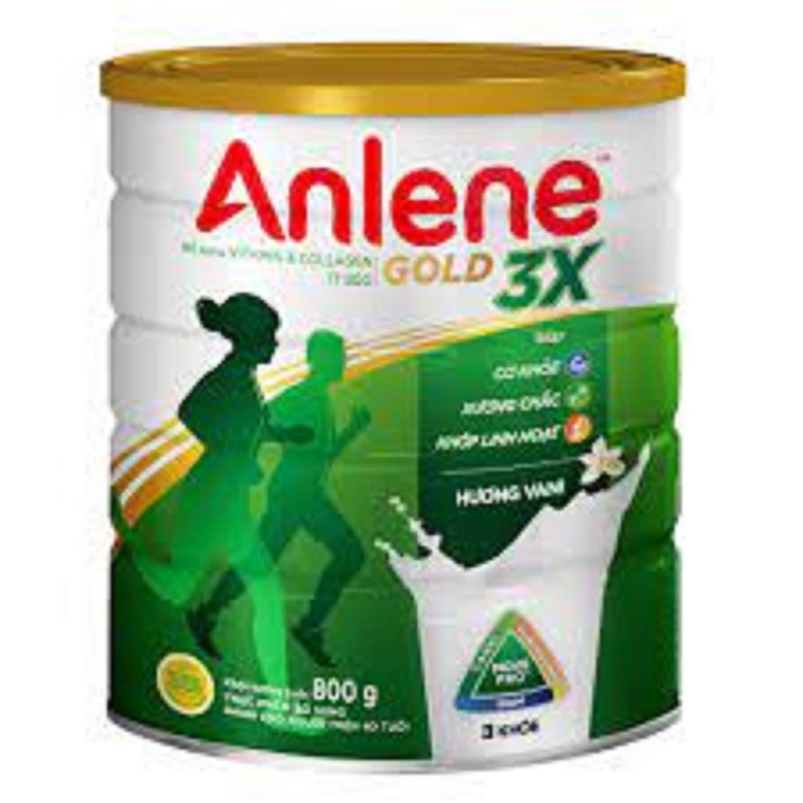 Sữa bột Anlene Gold 3X lon 800g hương vani, trên 40 tuổi