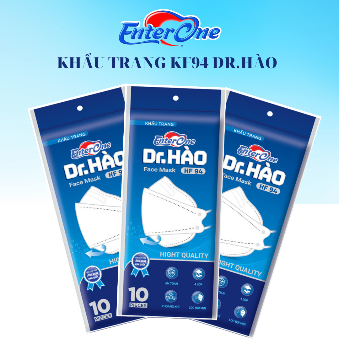 Khẩu trang KF94 EnterOne Dr.Hào khẩu trang y tế 4 lớp kháng khuẩn