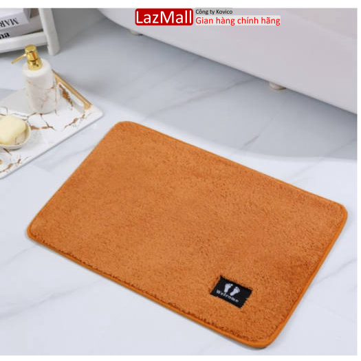 Thảm chân logo hình bàn chân, Thảm chùi chân lông cao cấp, Thảm lau chân siêu thấm nước, Thảm chùi chân chống trơn trượt trang trí nhà cửa