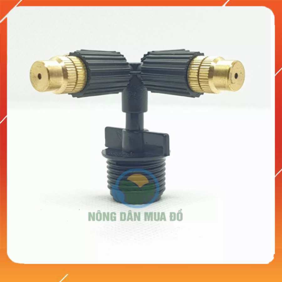 [HCM]COMBO 10 Béc Phun Sương 4 Hướng Đầu Đồng Chân Ren 21