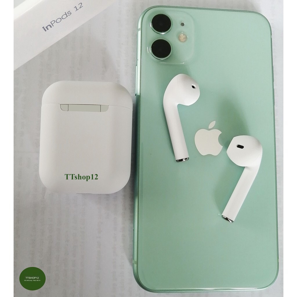 Tai Nghe Bluetooth Không Dây i12 inpods12 TWS 5.0 Âm Thanh HIFI, Cửa Sổ Tự Động Kết Nối, Hỗ Trợ Androi Và Ios