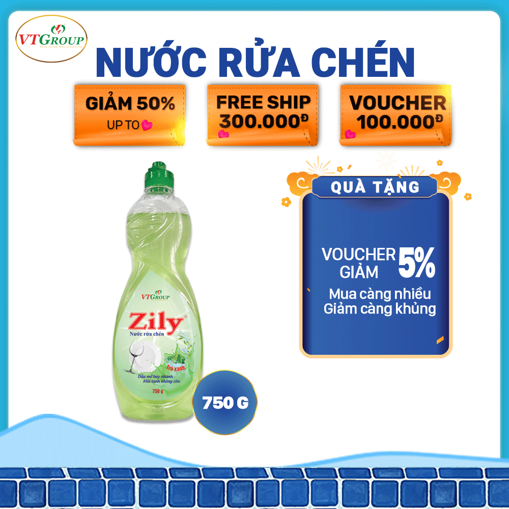 Nước rửa chén zily 750 g