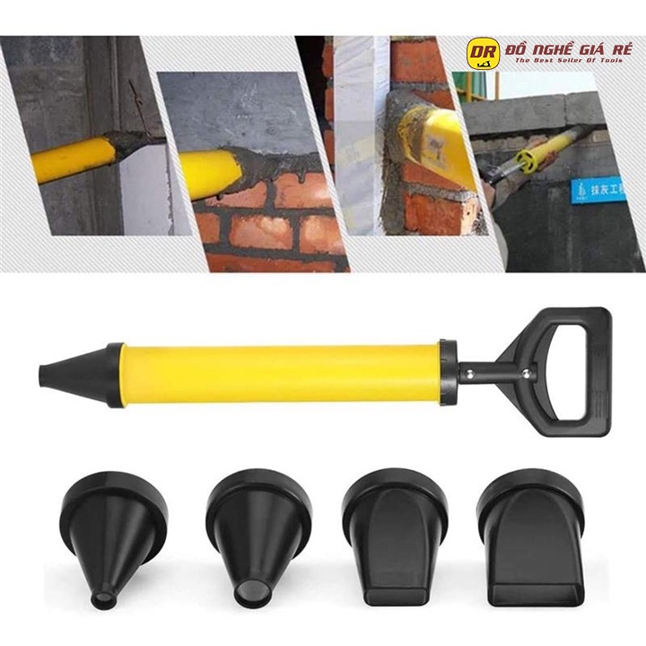 Ống bơm keo xi măng bịt tường dụng cụ bơm vữa xi măng xây dựng súng bắn keo dán tường máy bơm xi măng chống thấm đầu bơm keo trét khe cửa