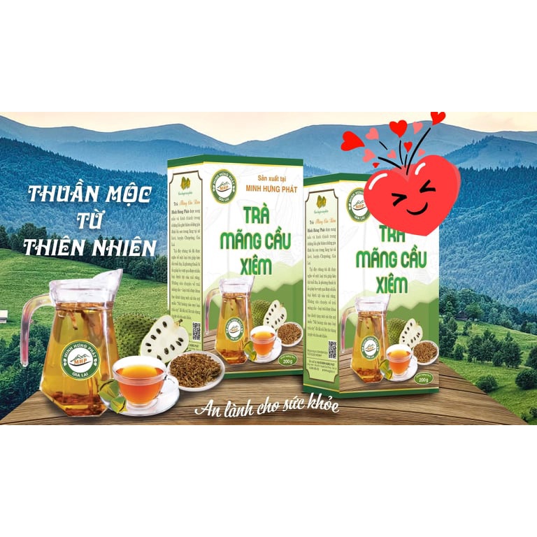 Trà mãng cầu xiêm núi trồng thuận tự nhiên Minh Hưng Phát