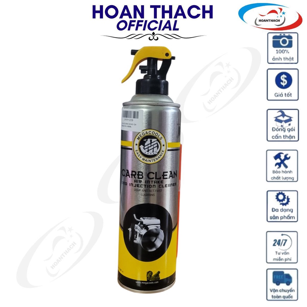 Dung dịch xịt vệ sinh họng xăng,buồng đốt siêu tiện lợi, tiết kiệm , hiệu quả Megacools CarbClean 500ml