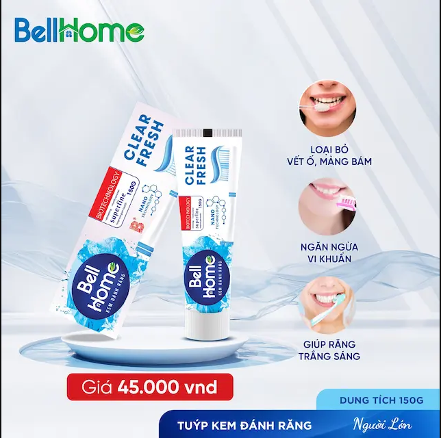 Kem Đánh Răng Người Lớn Bell Home 150G