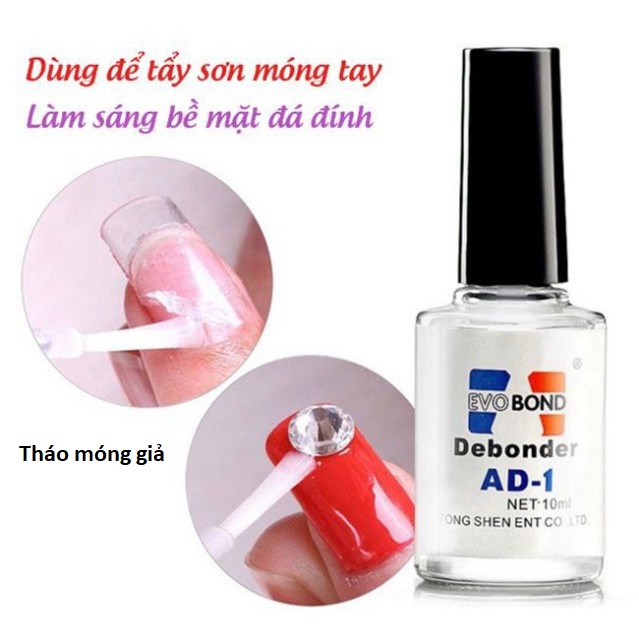 Nước tháo móng giả , làm sáng đá , tẩy sơn móng tay