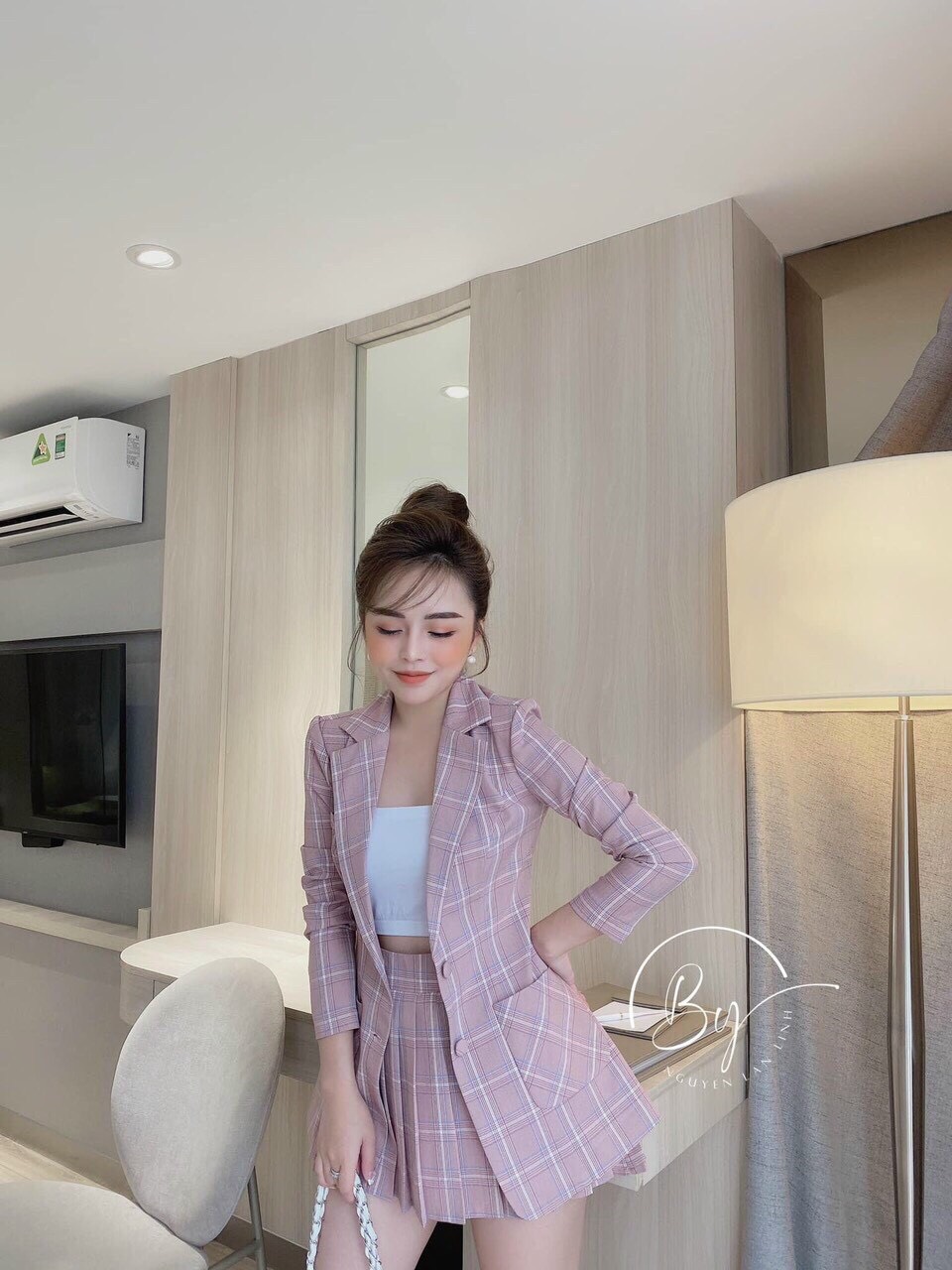 [HCM]Sét véc 3 món bao gồm chân váy áo thun 2 dây và áo véc ngoài vẻ ngoài đẹp sang chất liệu tốt