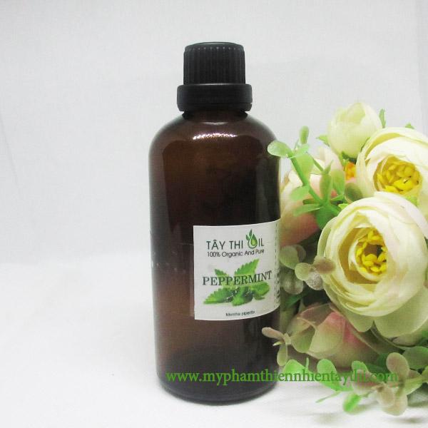 Tinh dầu bạc hà lọ thủy tinh 100ml nắp giọt nhựa