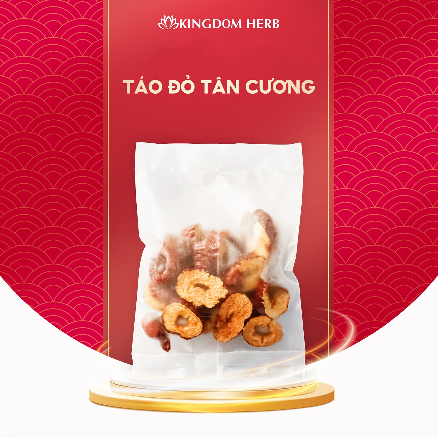 Táo đỏ Tân Cương hữu cơ sấy khô Kingdom Herb chính hãng thượng hạng 10g (mẫu thử)