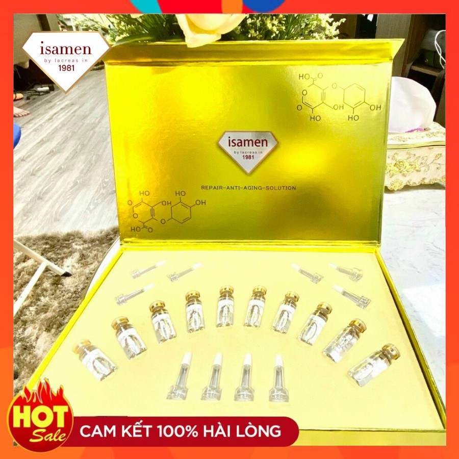 Tế bào gốc siêu phục hồi ISAMEN cấp ẩm, làm dày da, trắng da, căng bóng, chữ.a lành vết thường sau xâm lấn