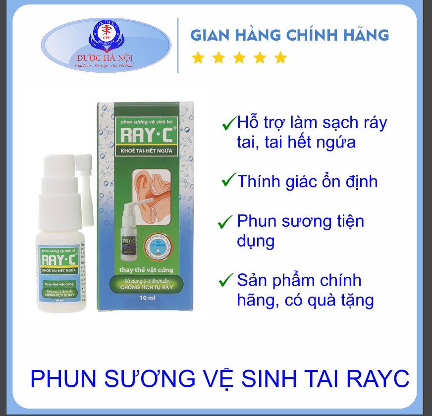 RAYC xịt tai - phun sương vệ sinh tai