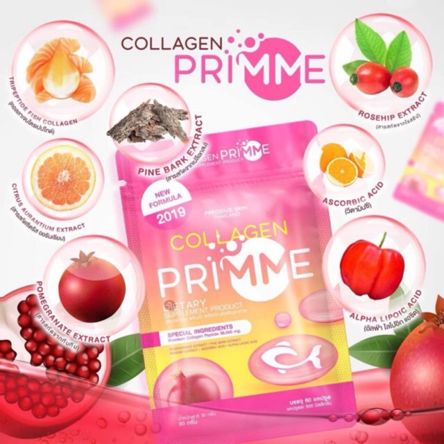 [HCM]Viên uống trắng da Collagen Primme Thái Lan