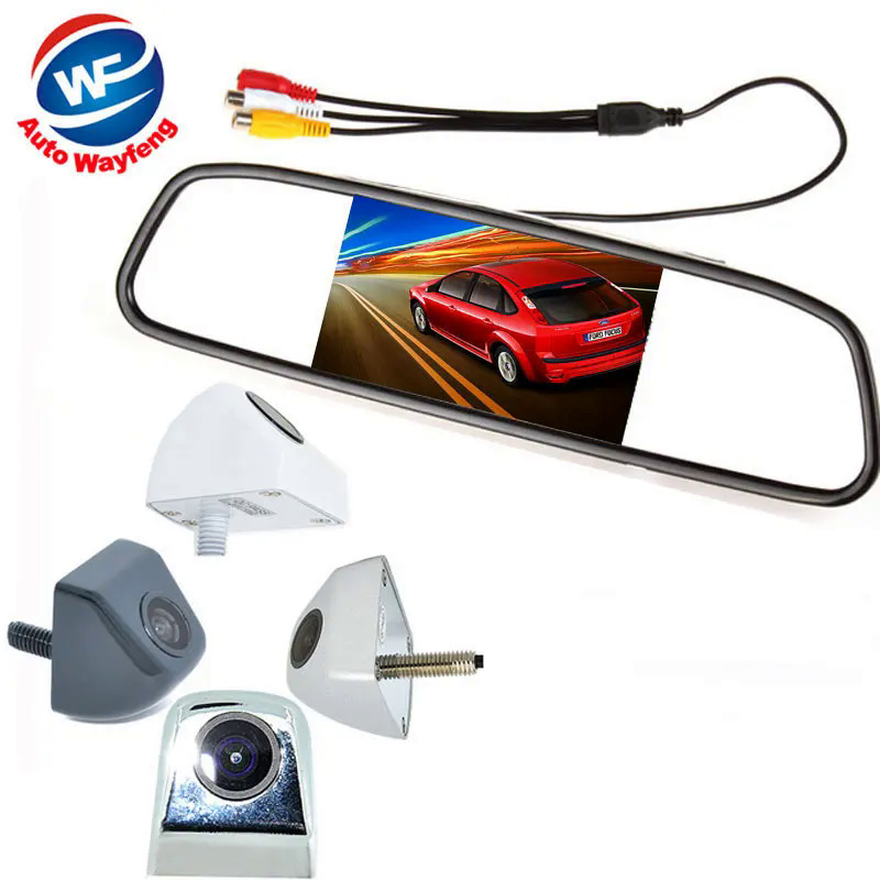 2 trong 1 CCD CCD sao lưu đảo chiều máy ảnh 5 "CCD 800*480 xe gương màn hình, phía sau xem gương màn hình xe đậu xe máy ảnh