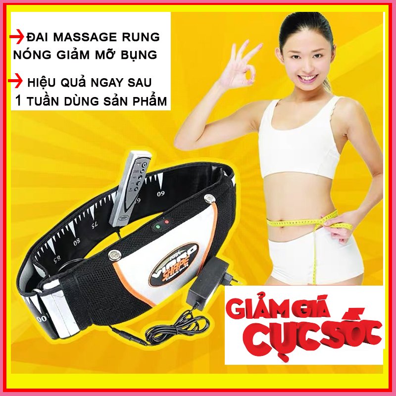 Đai massage giảm mỡ bụng, đai quấn nóng, giảm mỡ thừa, massage toàn thân, siêu sale