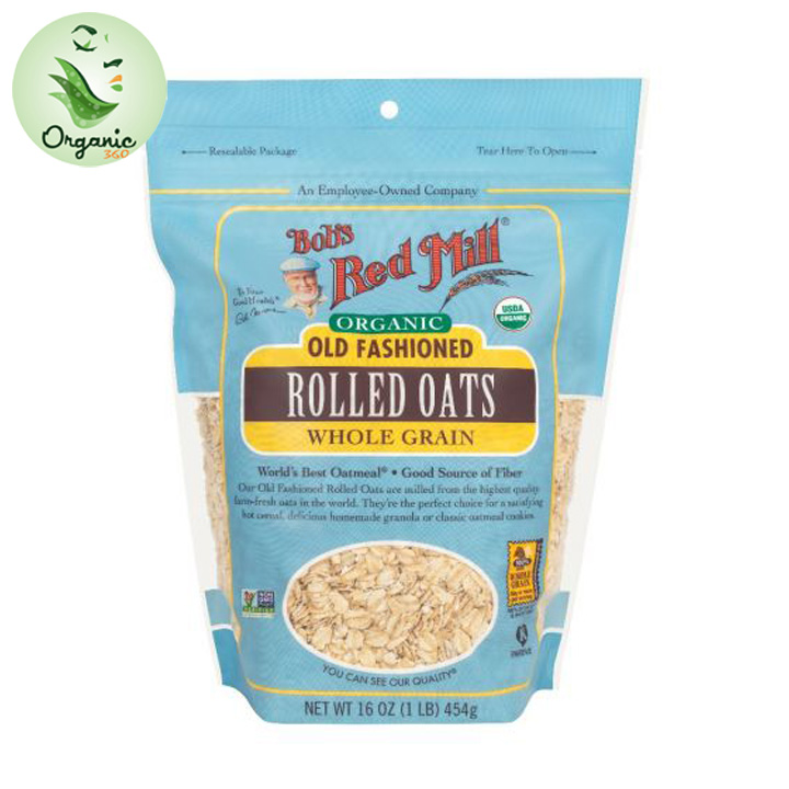 Yến mạch hữu cơ cán vừa Bob's Red Mill 454gr Organic Rolled Oat Regular