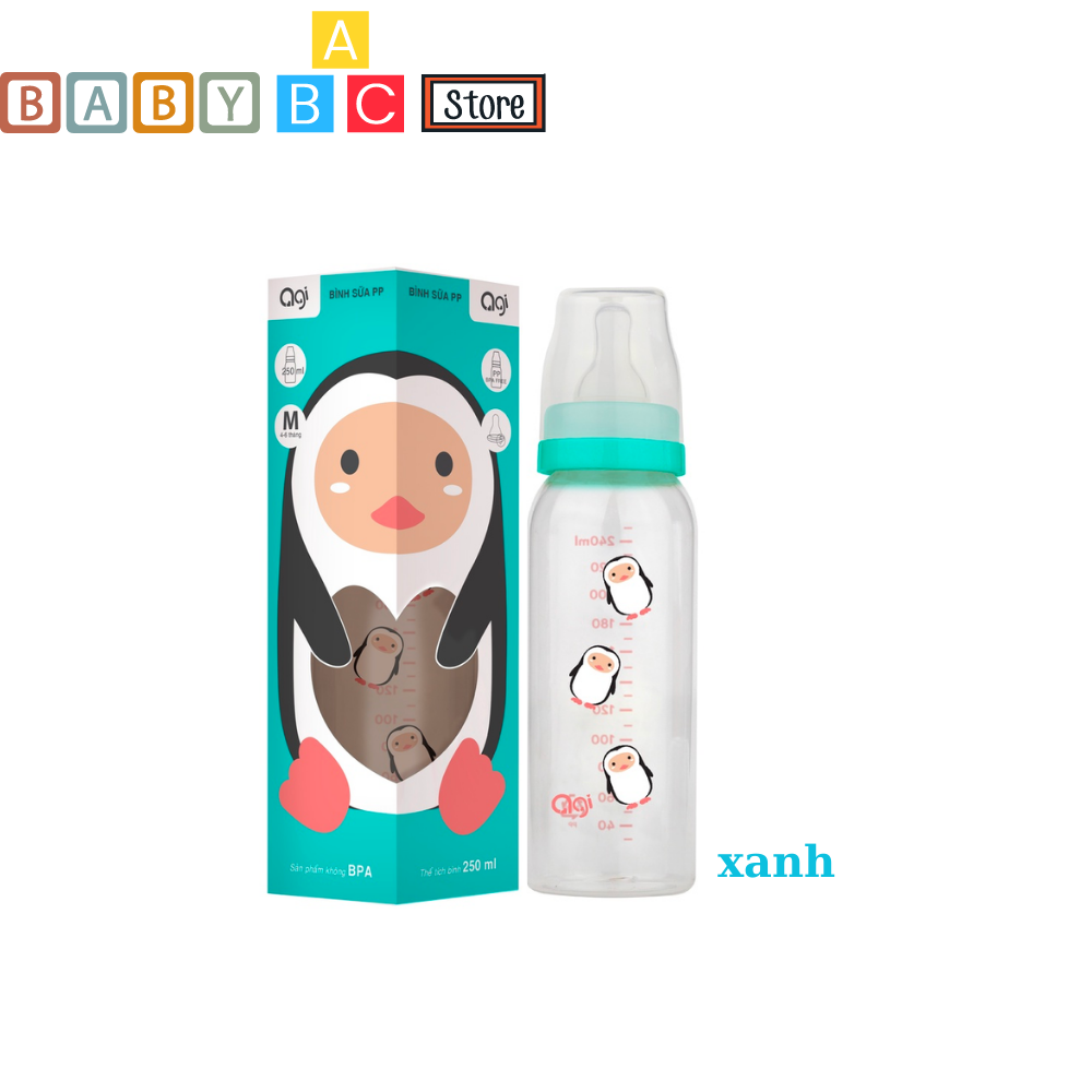 Bình sữa agi bình sữa cổ hẹp nhựa pp dung tích 250ml mẫu mới