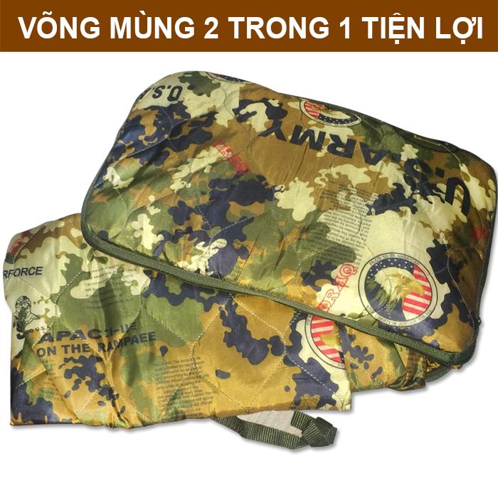 Võng Mùng quận độ 2.2m, võng vải dù , võng dù , võng rằn ri lính mỹ , màn võng mùng quân đội rằn ri -Shop3H