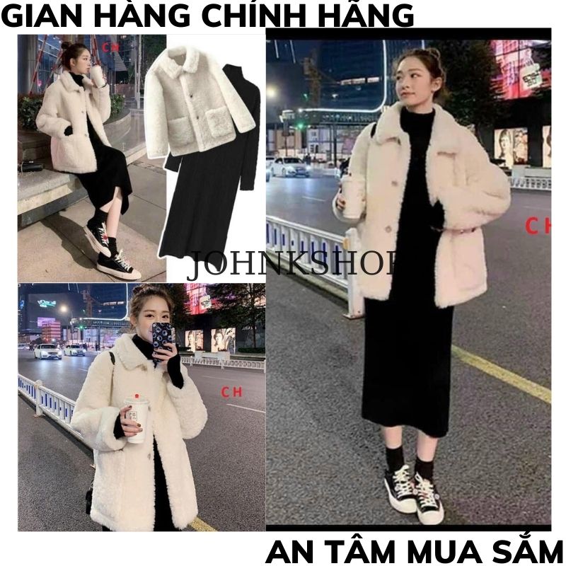 Sét Áo Khoác Lông Tặng Kèm Váy Len Dài Xẻ Tà Siêu Sang Chảnh  Shopee Việt  Nam