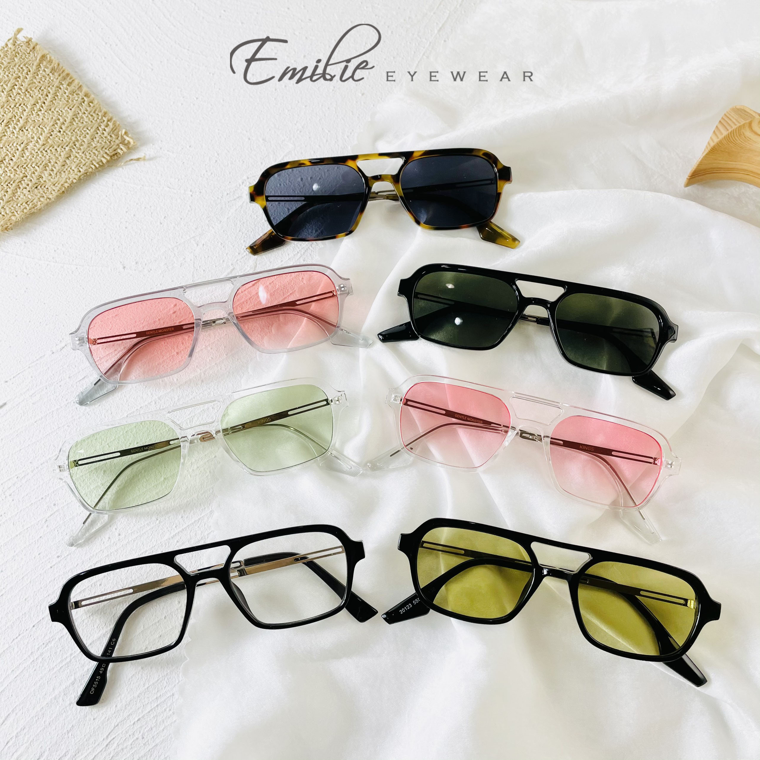 Gọng kính râm nam nữ Kings hot trend Emilie eyewear phụ kiện thời trang