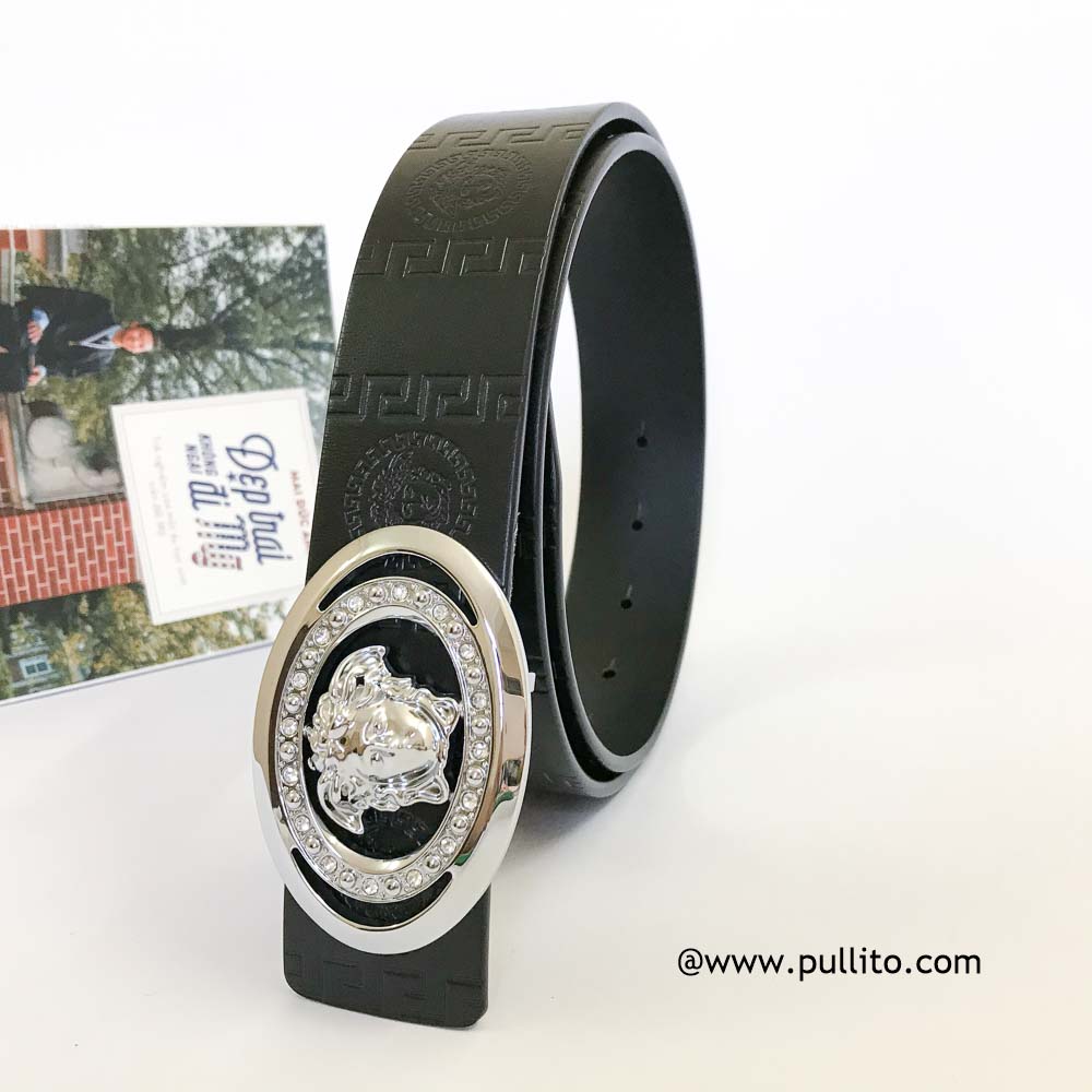 Thắt lưng nam Vers hình elip mặt đá độc đáo không đụng hàng