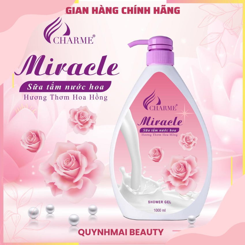 Sữa tắm miracle - hương hoa hồng, sữa tắm hương nước hoa