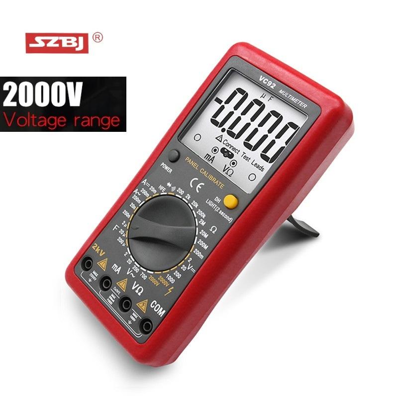 Đồng hồ vạn năng kỹ thuật số đo ac dc 2000v szbj vc92