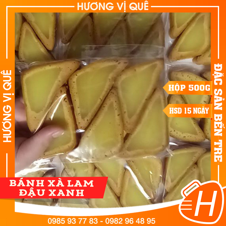 Bánh Xà Lam Đậu -  Hộp 18 Cái - Đặc Sản Bến Tre