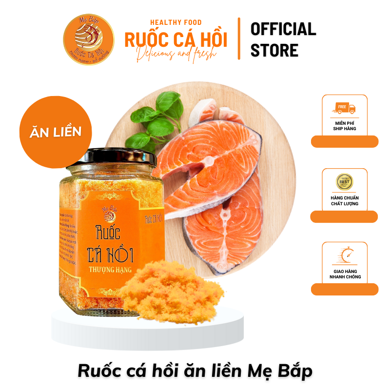 Ruốc cá hồi ăn liền mẹ bắp hũ 100g thơm ngon bổ dưỡng