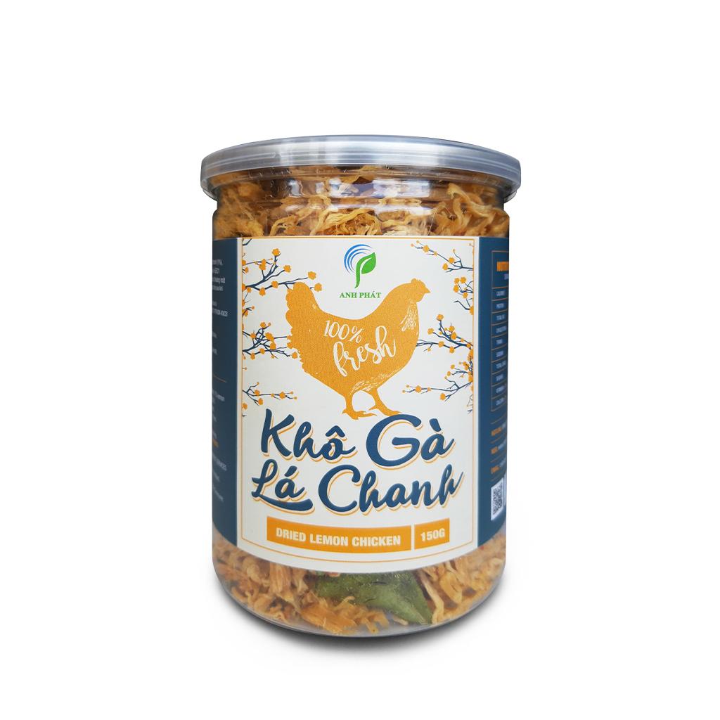 Khô gà lá chanh anfafoco hũ 150 gram