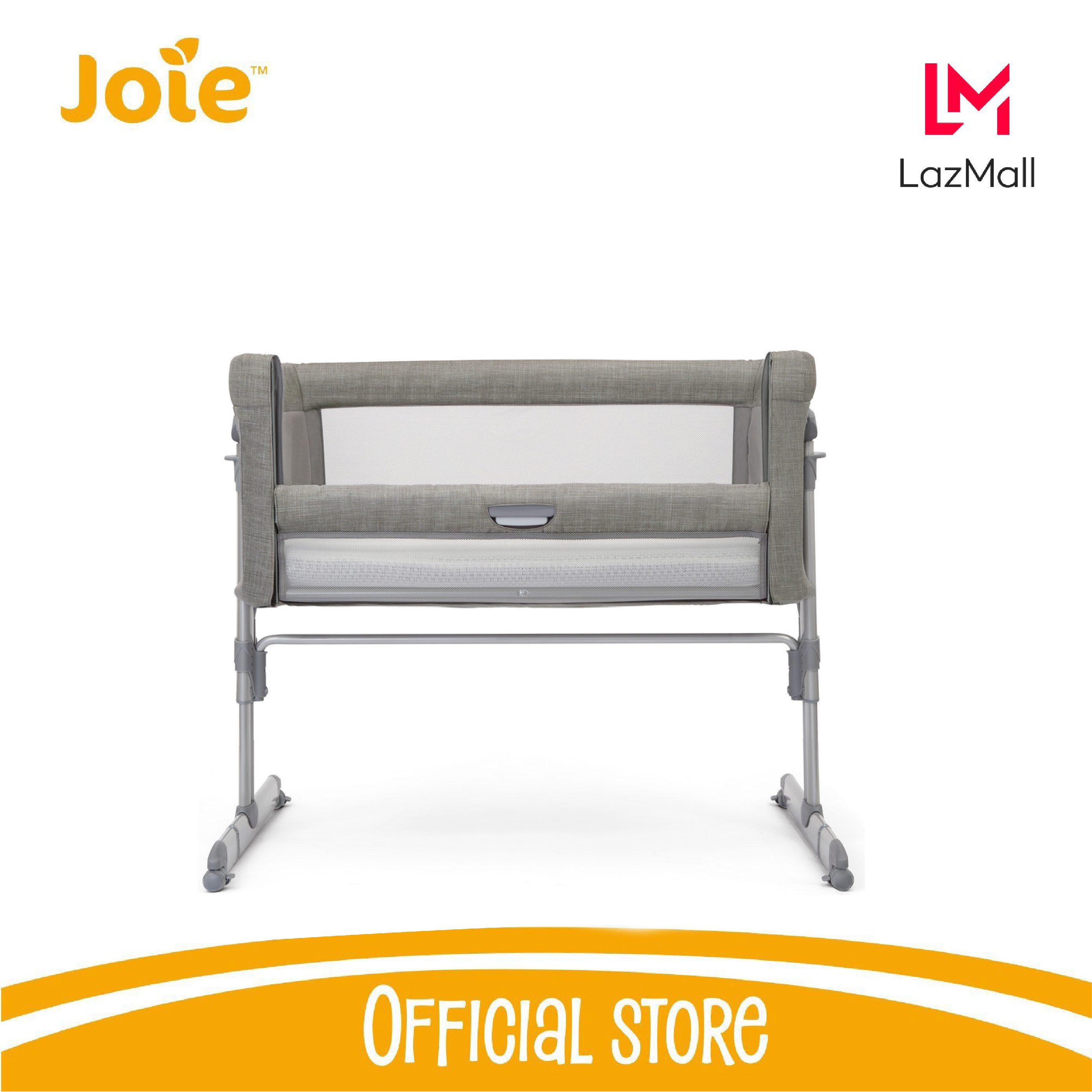 Nôi ngủ cạnh giường Joie Roomie Glide Foggy Gray