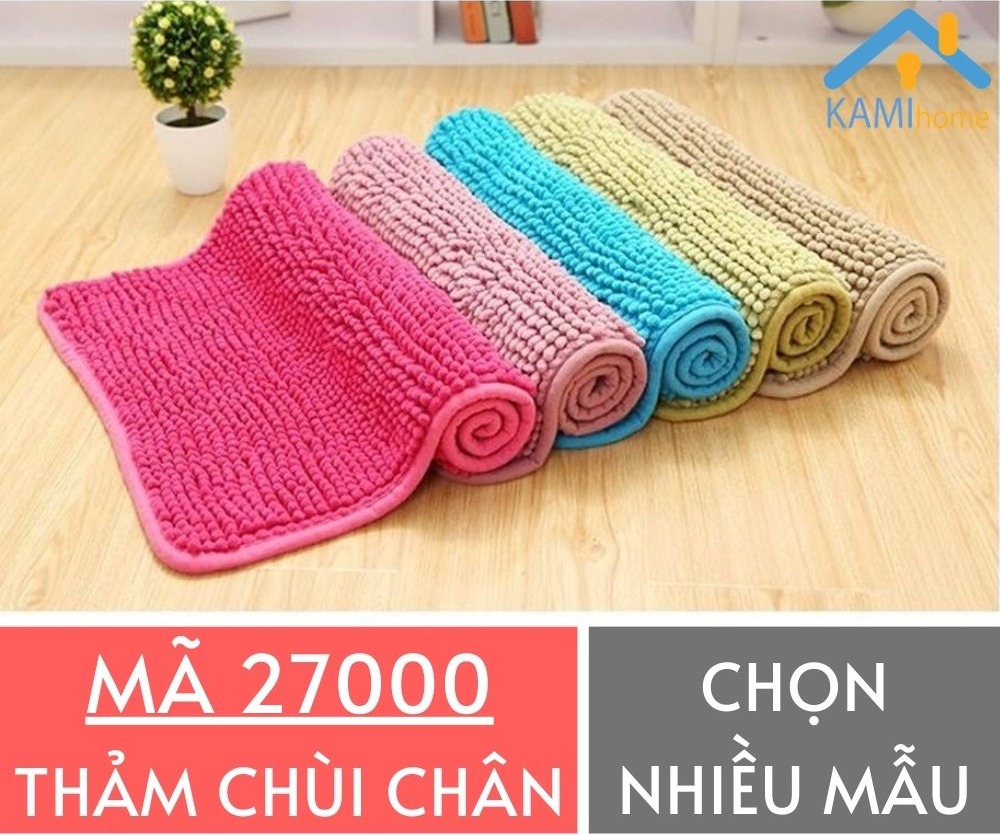 Thảm chùi chân san hô siêu thấm hình Chữ nhật CHỌN MÀU kích cỡ 48x30cm lau chân trải sàn mã 27000 - Nhiều mẫu mã chọn lựa