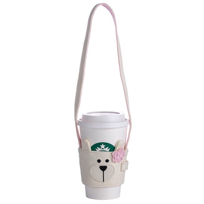 |chính hãng| túi starbucks gấu sakura đựng ly siêu xinh