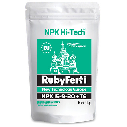 Phân bón npk 15-9-20+te hi-tech: rubyferti - sản phẩm thuộc tập đoàn phân bón con cò vàng