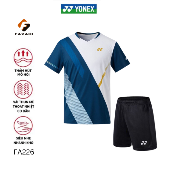 Áo cầu lông, quần cầu lông Yonex FA226 chuyên nghiệp mới nhất sử dụng tập luyện và thi đấu cầu lông FAVAHI SPORT