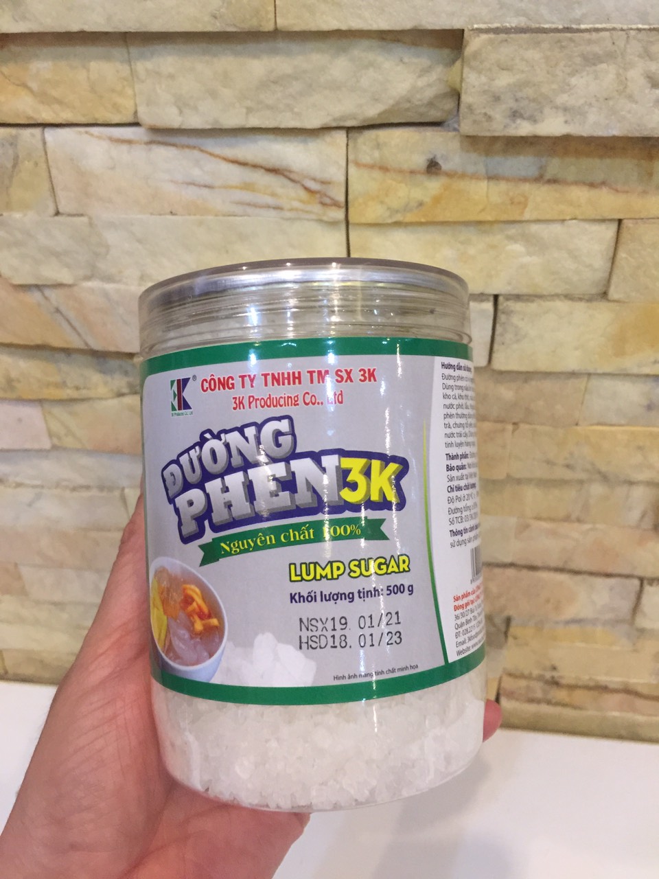 Đường phèn nguyên chất 100% hộp 500gram