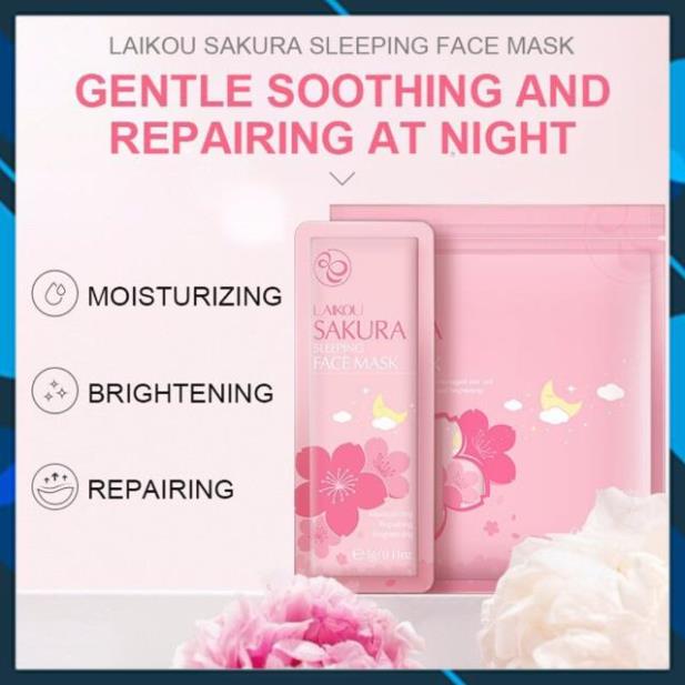 Set 15 Gói Mặt bạ ngủ hoa anh đào Sakura Laikou Dưỡng Ẩm , Trắng da