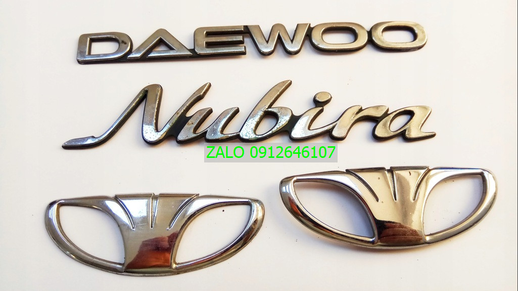 Chữ Nubira, Chữ Daewoo, Lô gô biểu tượng xe Nubira giá bán 1 sản phẩm