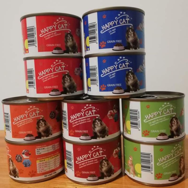 Pate cho mèo happy cat lon 160g - pate lon happy cat cho mèo 160g